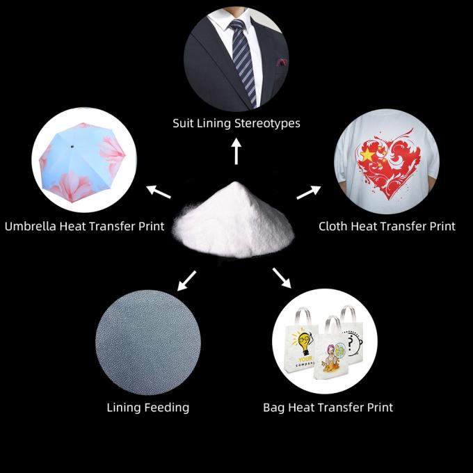 DTF PU Hot Melt Adhesive Powder Low Melting Point For Heat Transfer