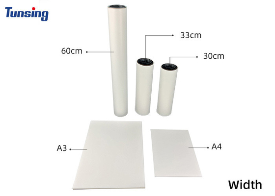 A3 A4 DTF PET Film DTF Transfer Film For DTF Printing 0.075mm / 0.10mm Thickness